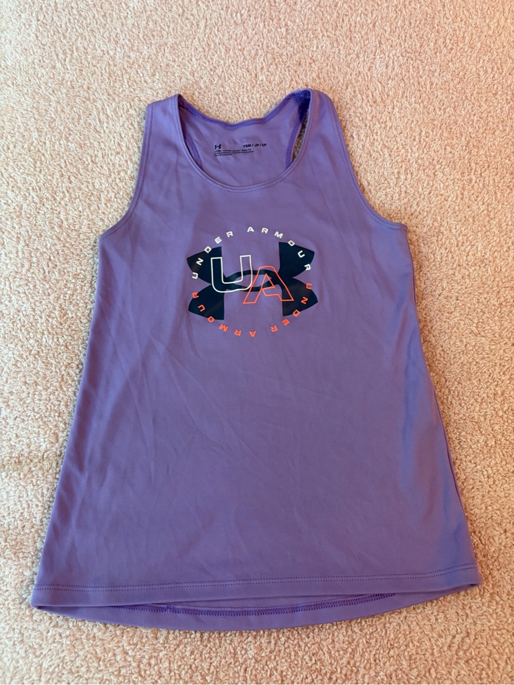Under Armour Girls Lavender Purple Logo Tank Top